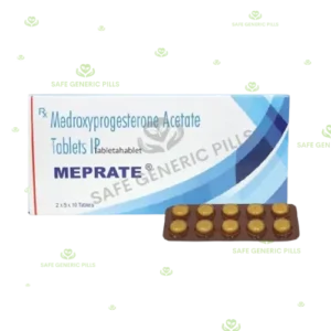 Meprate 10mg Tablet | Medroxyprogesterone acetate 10mg