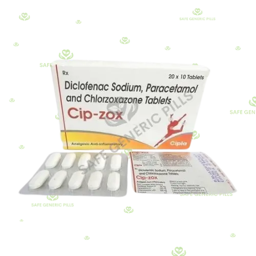 Cip-Zox Tablet | Chlorzoxazone + Diclofenac + Paracetamol