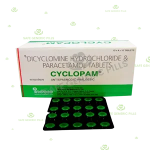 Cyclopam Tablet | Dicyclomine 20mg + Paracetamol 500mg