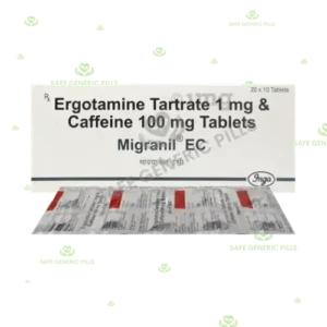 Migranil EC 1mg/100mg Tablet | Ergotamine 1mg + Caffeine 100mg