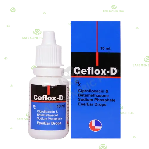 Ceflox-D Eye | Ciprofloxacin 0.3% + Betamethasone 0.1%