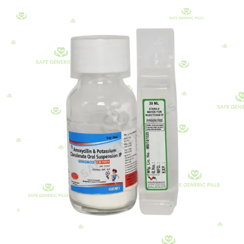 Genmox CV Forte Oral Suspension | Amoxycillin 400mg + Clavulanic Acid