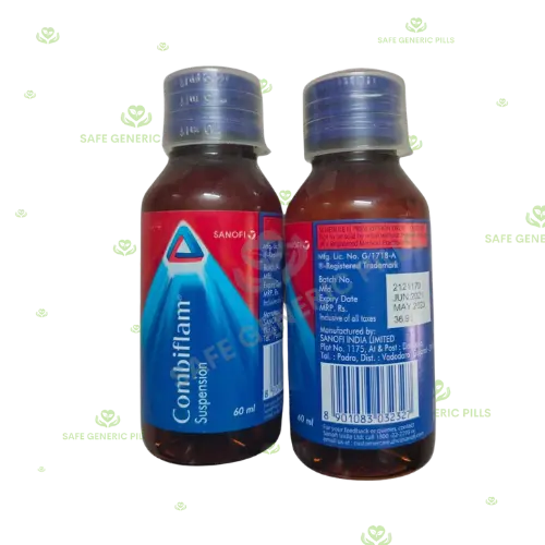 Combiflam Suspension | Ibuprofen 100mg + Paracetamol
