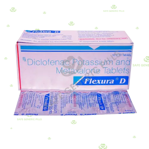 Flexura D Tablet | Diclofenac 50mg + Metaxalone 400mg