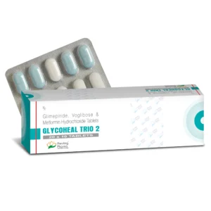 Glycoheal Trio 2 | Glimepiride 2mg + Metformin 500mg + Voglibose 0.2mg