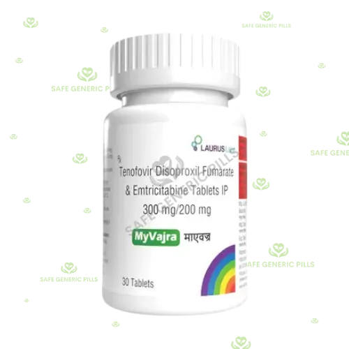 Myvajra Tablet
| Emtricitabine + Tenofovir disoproxil fumarate