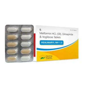 Healmaryl MV 1.3 | Glimepiride 1mg + Metformin 500mg + Voglibose 0.3mg