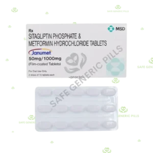 Janumet 1000mg/50mg Tablet | Sitagliptin 50mg + Metformin 1000mg