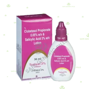 Topisal 3% Lotion | Clobetasol 0.05% w/w + Salicylic Acid 3% w/w