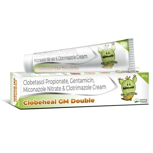Clobeheal GM Double | Clobetasol 0.05% + Gentamicin 0.1% + Miconazole 2% + Clotrimazole 1% ?30 gm